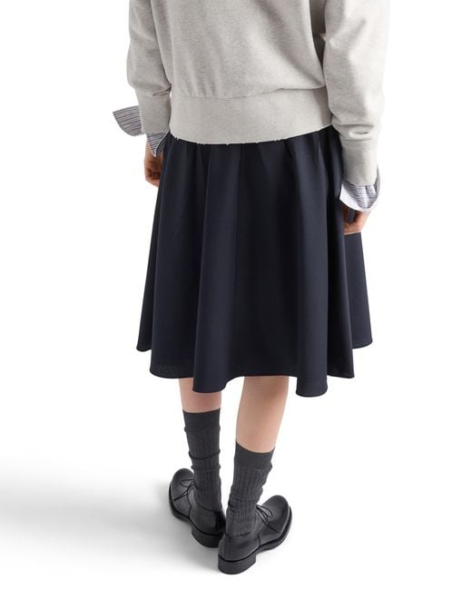 Prada Blue Light Mohair Skirt