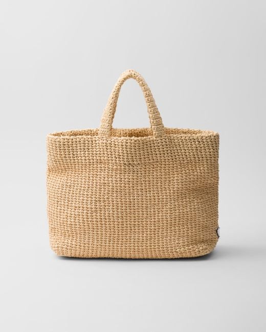Prada Natural Crochet Tote Bag