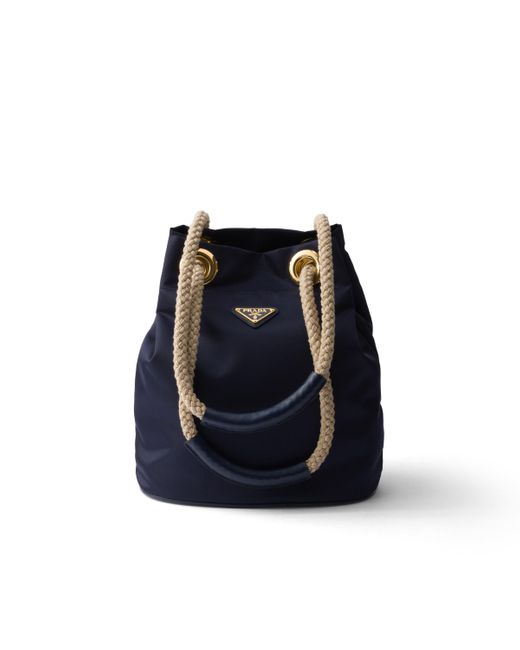 Bolso Saco Mariner De Re-Nylon Pequeño, Mujer Prada de color Blue
