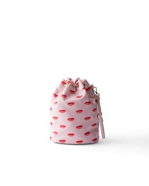 Prada Pink Printed Re-Nylon Pouch