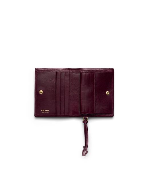 Prada Purple Small Leather Wallet