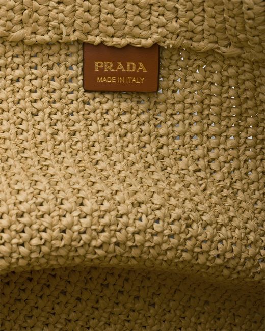 Prada Natural Crochet Tote Bag