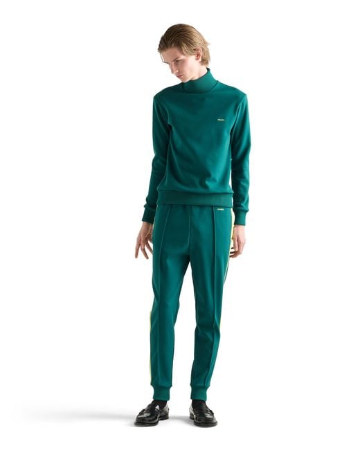 Prada Green Technical Fabric Pants for men