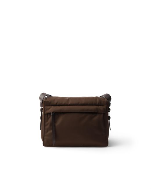 Prada White Traveller Small Padded Re-Nylon Shoulder Bag