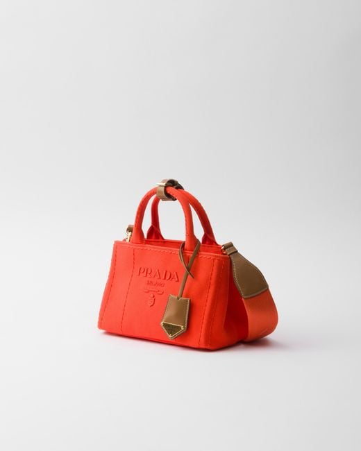 Borsa Jardinière Mini di Prada in Red