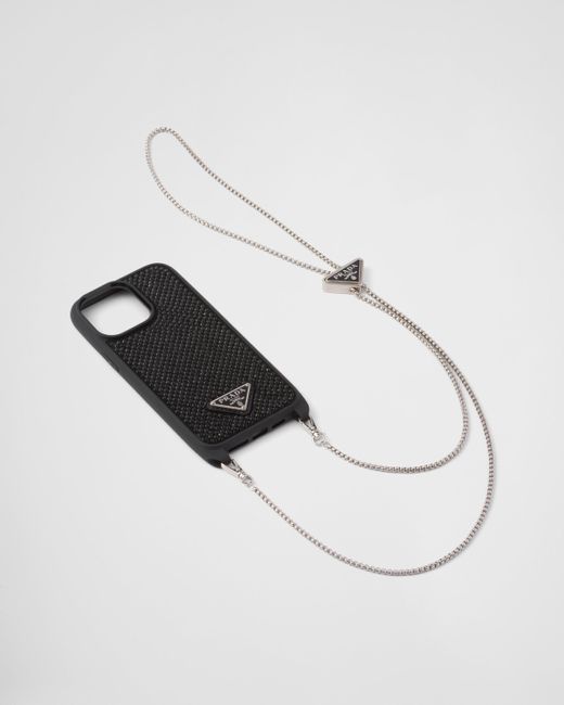 Cover Per Iphone 14 Pro di Prada in Metallic
