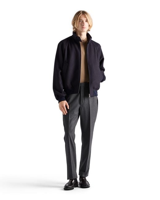 Prada Blue Wool And Cashmere Jacket for men