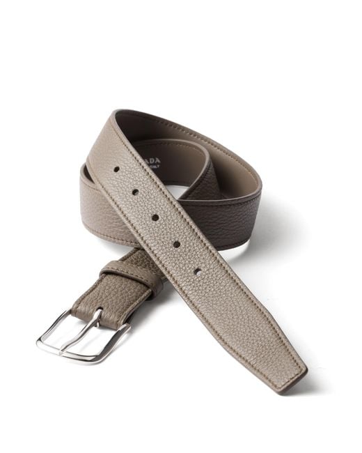 Prada Brown Leather Belt Strap for men