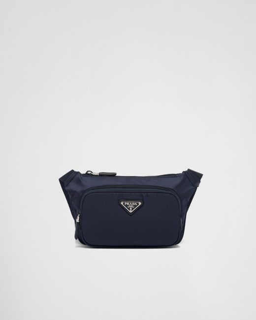 Prada Blue Re-Nylon And Saffiano Leather Shoulder Bag for men