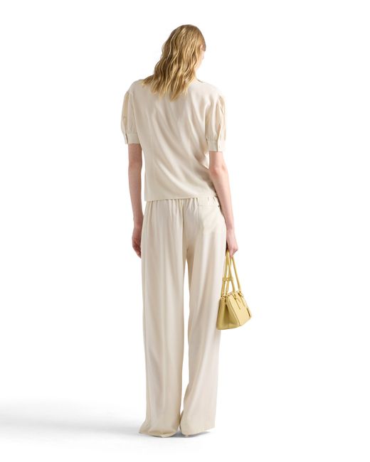 Prada Natural Silk Marocain Pants