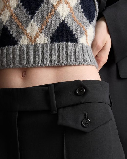 Prada Black Light Wool Pants