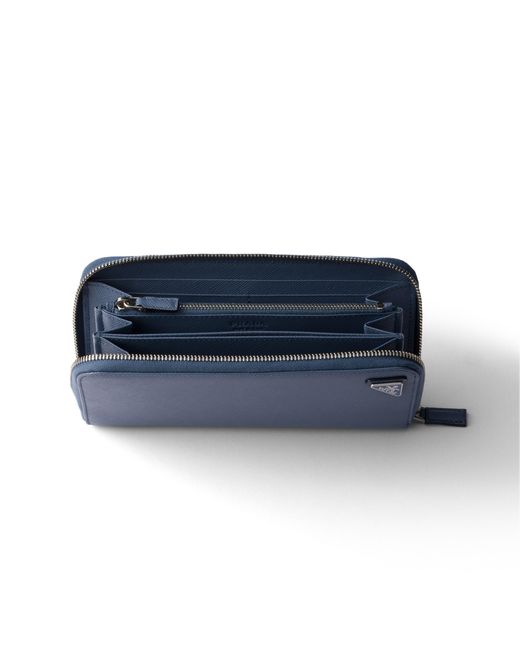 Prada Blue Saffiano Wallet for men
