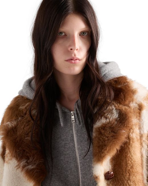 Prada Gray Cashmere Hooded Cardigan