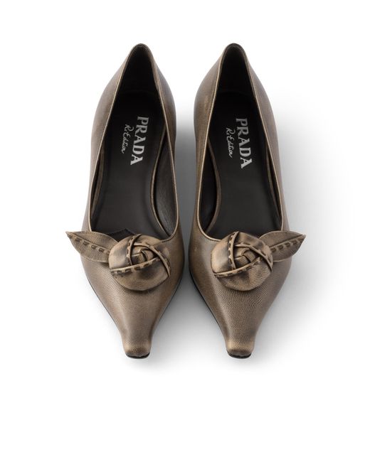 Prada White Leather Ballerinas