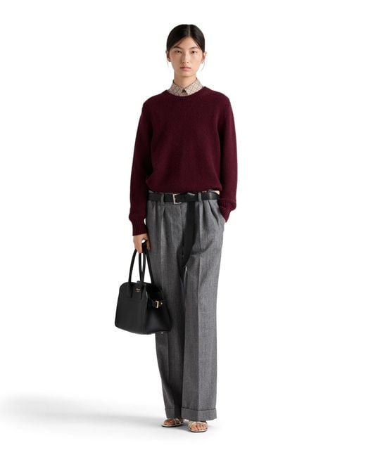 Prada Red Wool And Cashmere Crew-Neck Sweater
