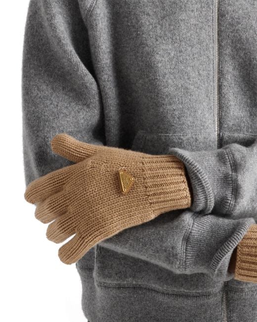 Prada White Wool Gloves