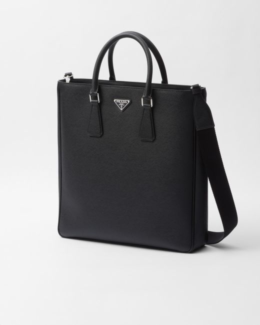 Prada Black Saffiano Leather Tote Bag for men