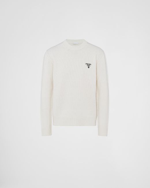 Prada White Cashmere Sweater for men