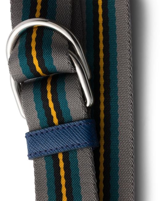 Prada Blue Woven Nylon Belt for men
