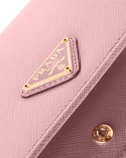 Prada Pink Small Saffiano Leather Wallet