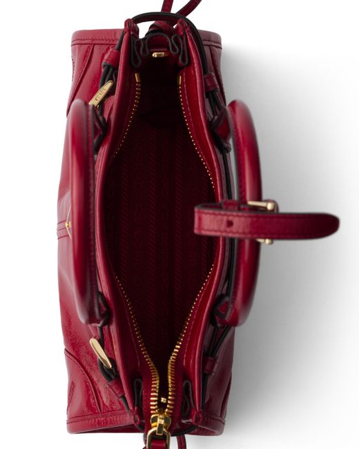 Prada Red Bonnie Leather Mini Handbag