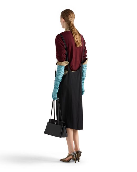 Prada Red Cashmere V-Neck Sweater, Amaranth