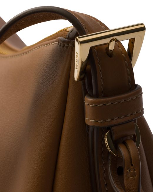 Borsa A Spalla Aimée Media di Prada in Brown