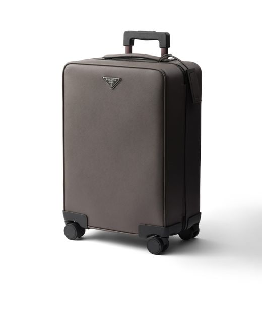 Prada Black Saffiano Leather Trolley