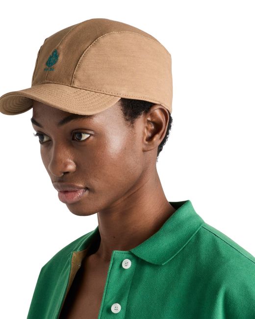 Prada White Old Piqué Baseball Cap