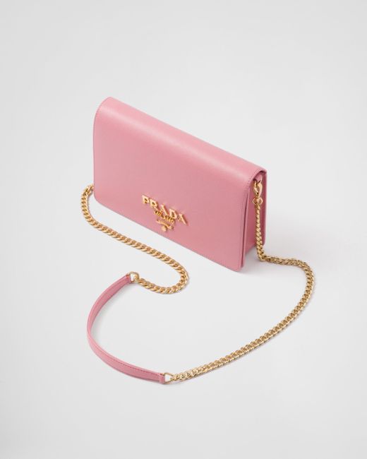 Prada Pink Saffiano Leather Mini Bag