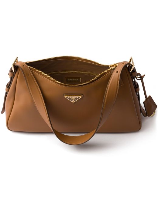 Borsa A Spalla Aimée Media di Prada in Brown
