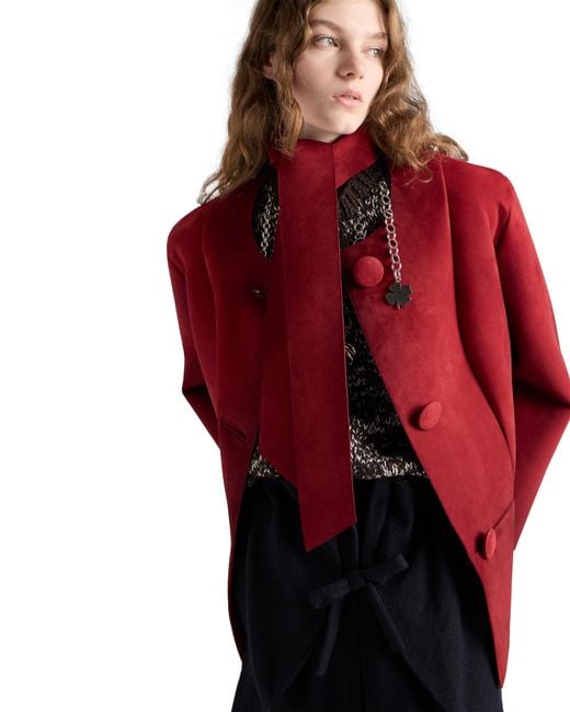 Prada Brown Wool Crew-Neck Sweater With Pendants