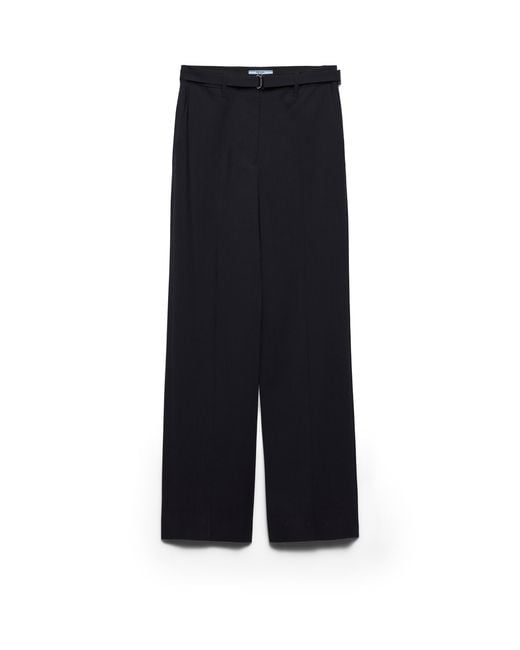 Prada Blue Wool Pants