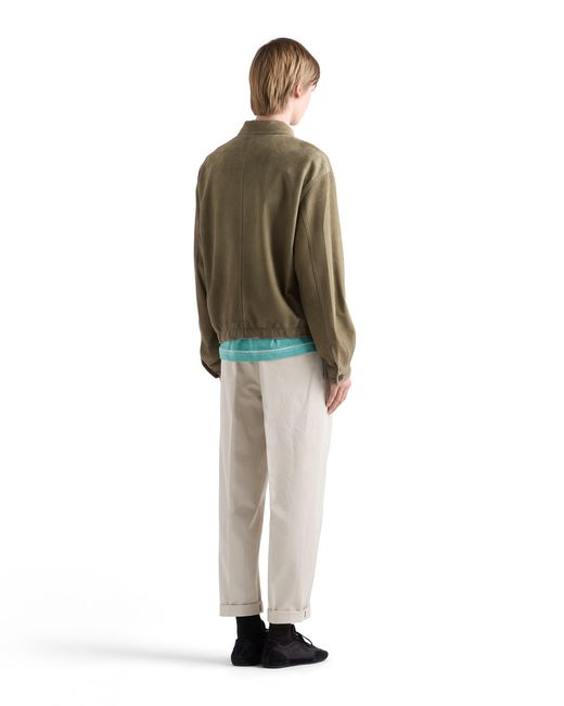 Prada White Cotton Pants for men