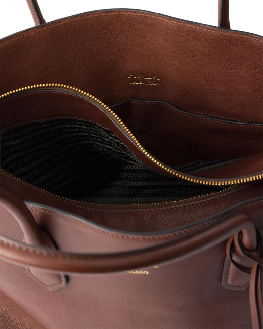 Prada Brown Large Leather Tote Bag