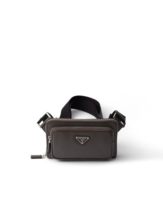 Prada Black Saffiano Leather Belt Bag for men