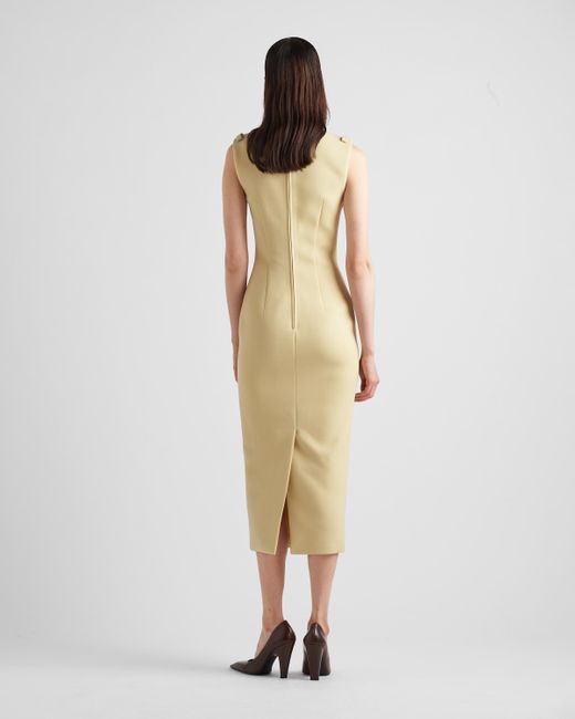 white christmas dresses Prada Beige Pleated Mini Dress - BOPF main image 1