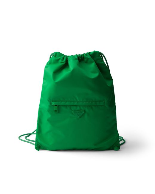Prada Green Re-Nylon Drawstring Backpack