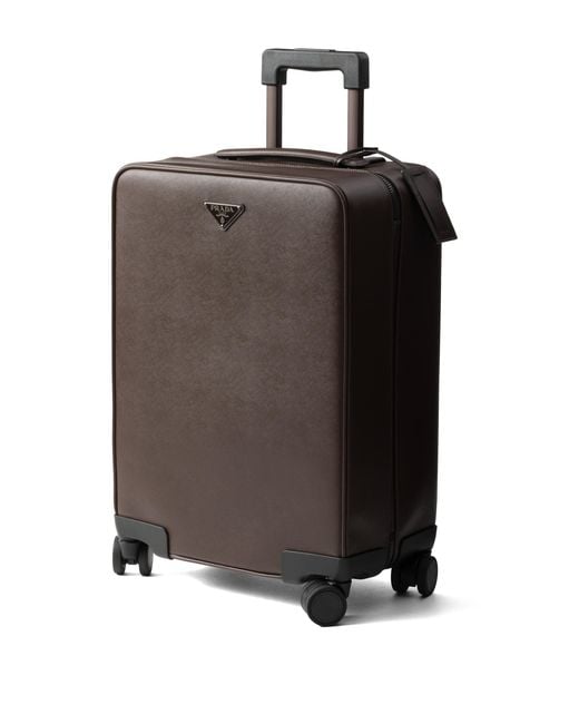 Prada Black Saffiano Leather Trolley