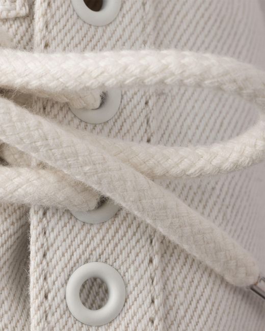 Prada White Collapse Denim Sneakers for men