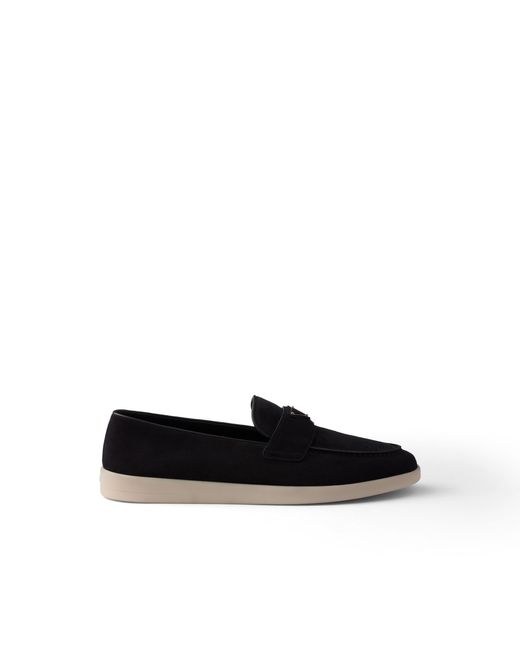 Prada Black Suede Loafers for men