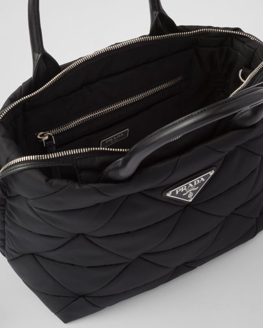 Prada Black Small Re-nylon Padded Tote Bag