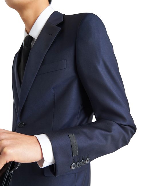 Prada Blue Single-breasted Wool Suit for men