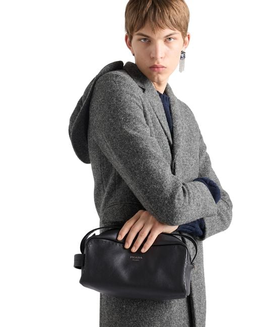 Prada Black Nappa Leather Shoulder Bag for men