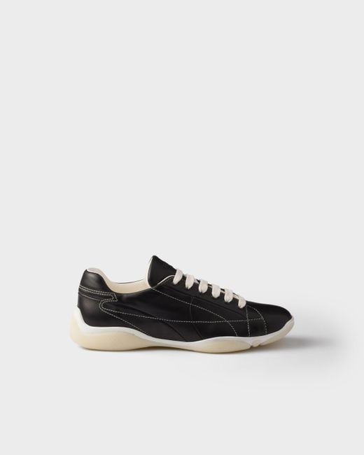 Prada White Nappa Leather Sneakers for men