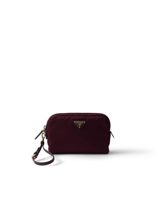 Pouch Pequeño De Re-Nylon, Mujer Prada de color Purple