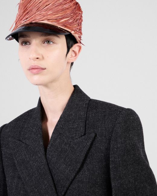 Prada Double-Breasted Vintage-Look Rush Stitch Jacket in