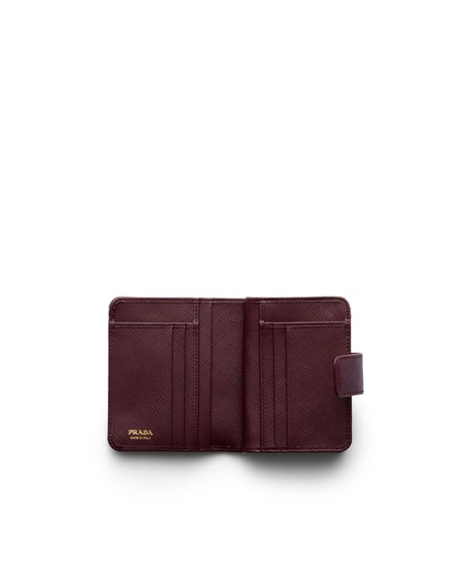 Prada Purple Small Saffiano Leather Wallet