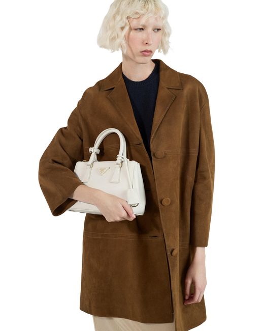 Prada White Galleria Small Leather Bag