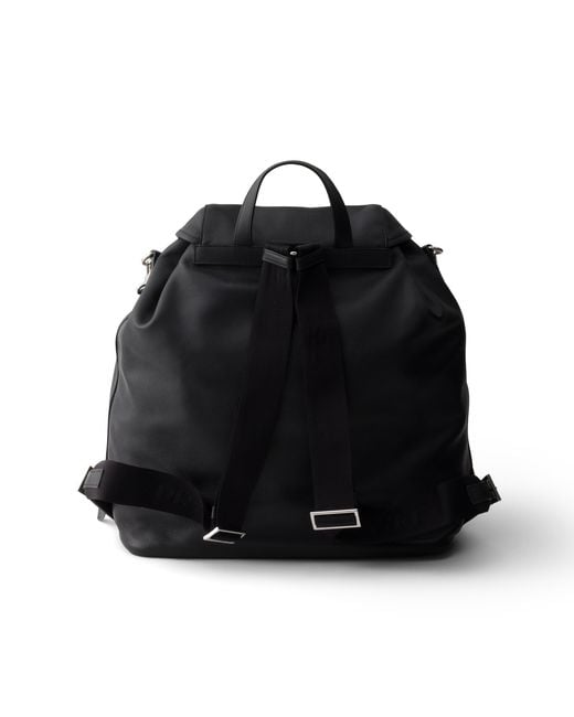 Prada Black Leather Backpack for men